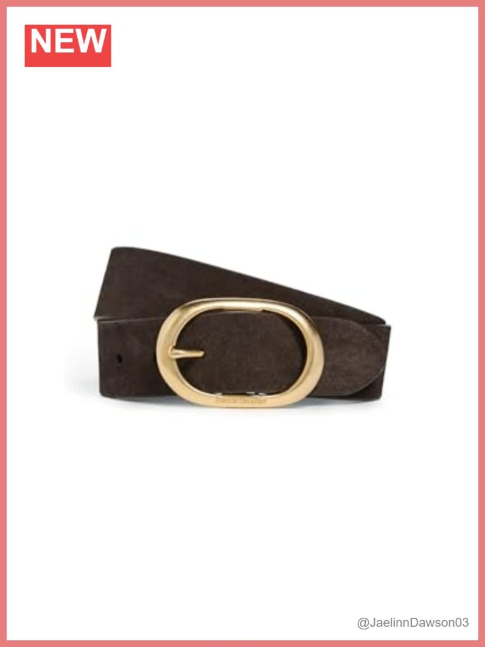 Suede Jean Belt Leather Cowhide Chunky Antiqued Buckle Fashion Belt 1.5in